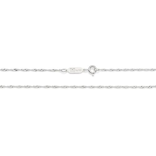 SILVER 925 SINGAPORE LINK CHAIN - 40CM