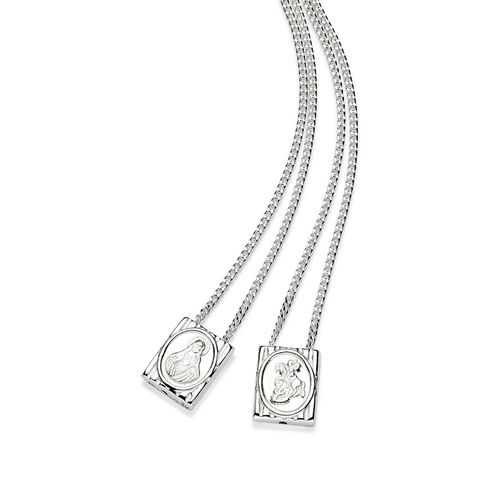 SILVER 925 SAINT GEORGE SCAPULAR