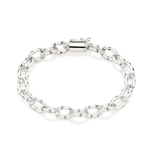 SILVER 925 TWISTED ROLO LINK CHAIN BRACELET