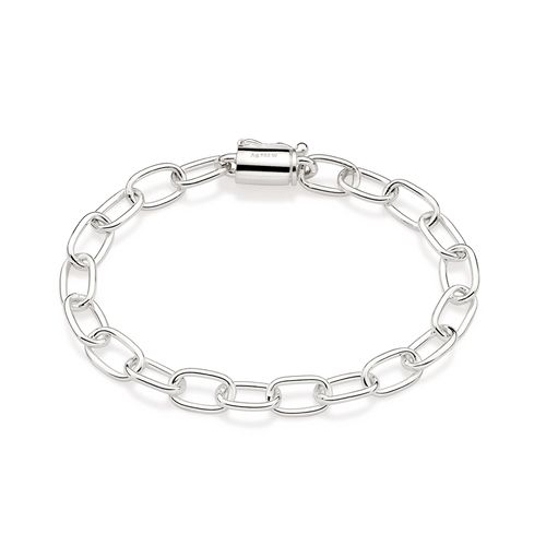 SILVER 925 CABLE LINK CHAIN BRACELET