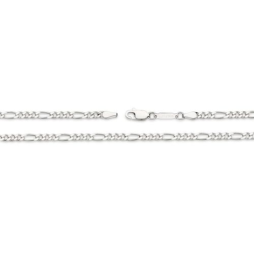 SILVER 925 FIGARO LINK CHAIN - MEDIUM