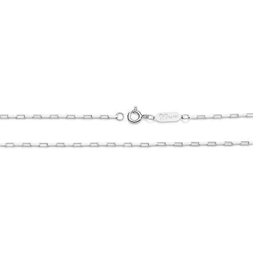 SILVER 925 MEDIUM PAPER CLIP LINK CHAIN - 50CM