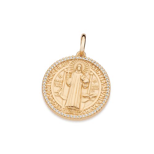 GOLD SAINT BENEDICT MEDAL PENDANT