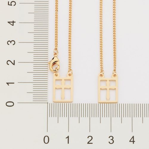 GOLD KID’S CROSS SCAPULAR NECKLACE