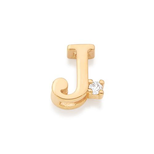 GOLD SPARKLE LETTER PENDANT-LETTER J