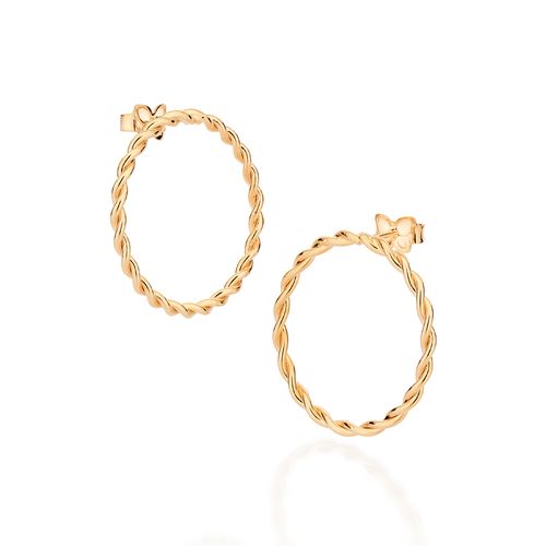 GOLD WOVEN CIRCLE EARRINGS