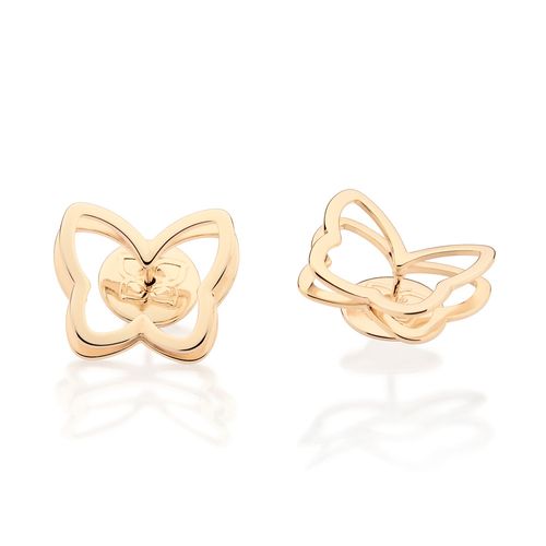 GOLD HOLLOW BUTTERFLY STUD EARRINGS