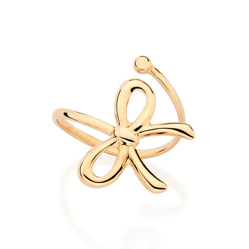 GOLD GIFT BOW RING