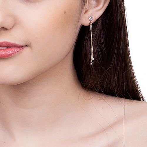 GOLD EARRING WITH CRYSTAL