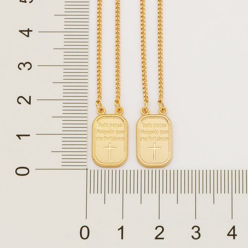 GOLD PHILIPPIANS 4:13 SCAPULAR NECKLACE