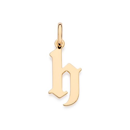 GOLD SCRIPT LETTER PENDANT-LETTER H