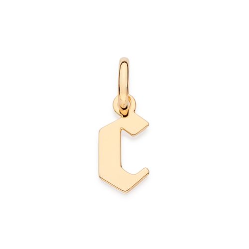 GOLD SCRIPT LETTER PENDANT-LETTER C