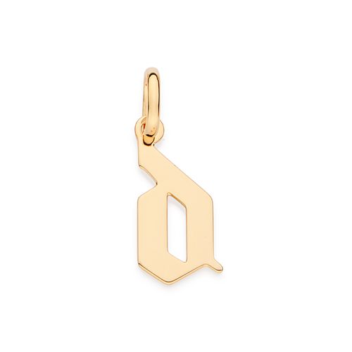 GOLD SCRIPT LETTER PENDANT-LETTER D