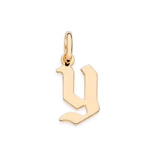 GOLD SCRIPT LETTER PENDANT-LETTER Y