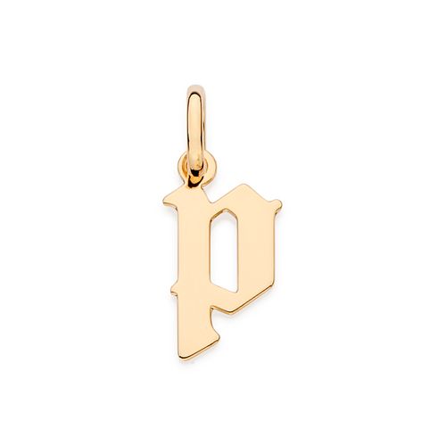 GOLD SCRIPT LETTER PENDANT-LETTER P