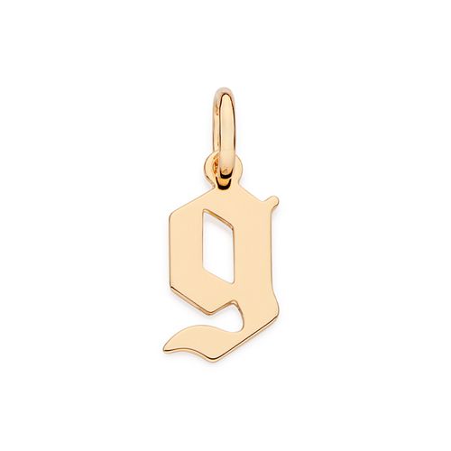 GOLD SCRIPT LETTER PENDANT-LETTER G