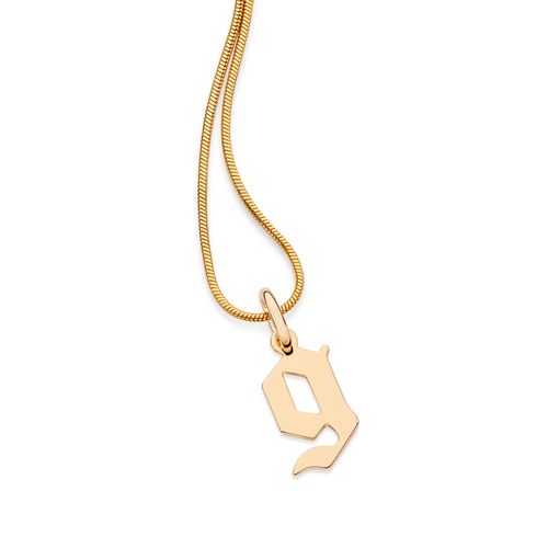 GOLD SCRIPT LETTER PENDANT-LETTER G