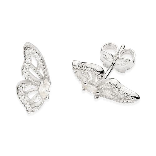 SILVER 925 BUTTERFLY WINGS EARRINGS