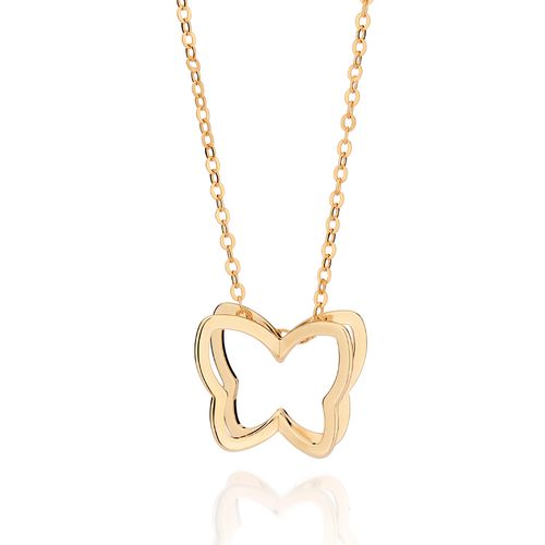 GOLD HOLLOW BUTTERFLY NECKLACE