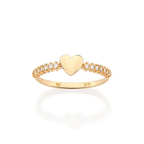 GOLD FOLLOW YOUR HEART SKINNY RING