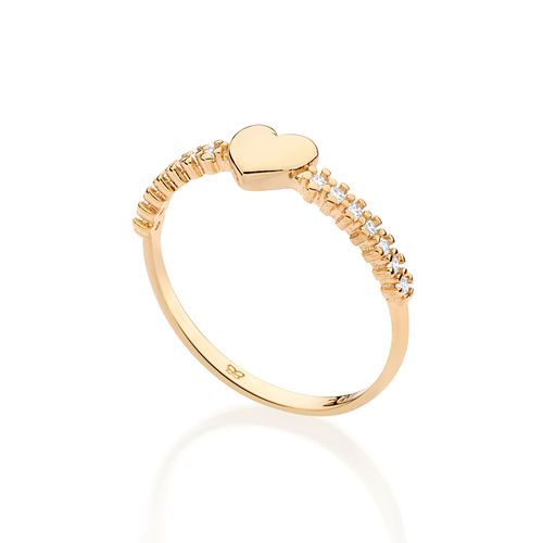 GOLD FOLLOW YOUR HEART SKINNY RING