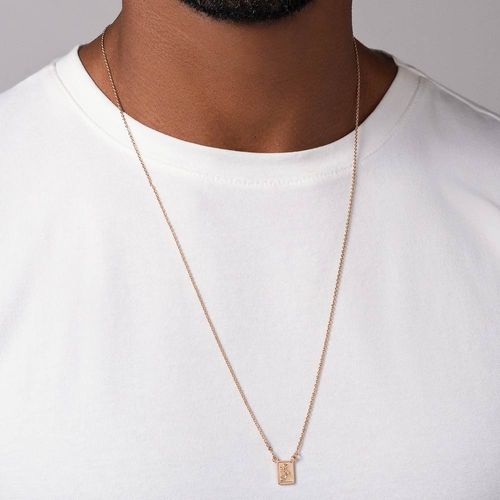 GOLD MEN’S SAINT GEORGE SCAPULAR NECKLACE