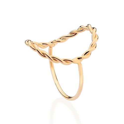 GOLD WOVEN SKINNY RING