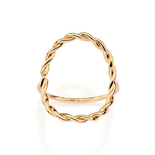 GOLD WOVEN SKINNY RING