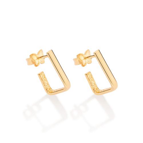 GOLD ARABESQUE HUGGIE EARRINGS