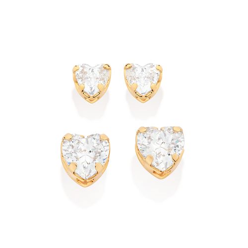 GOLD HEART EARRING KIT