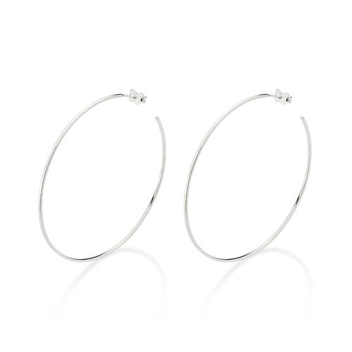 SILVER 925 ESSENTIAL X-LARGE SQUARE HOOP EARRINGS