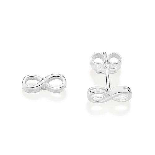 SILVER 925 INFINITY SIGN STUD EARRINGS