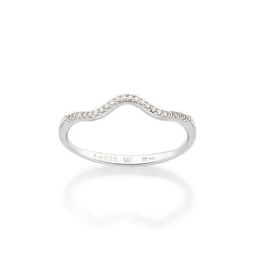 SILVER 925 WAVE SKINNY RING