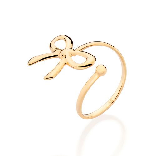 GOLD GIFT BOW RING