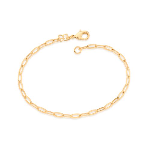 GOLD SMALL LONG CABLE LINK BRACELET