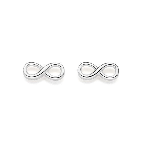 SILVER 925 INFINITY SIGN STUD EARRINGS