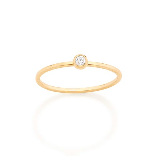 GOLD KID'S STUD RING IN WHITE