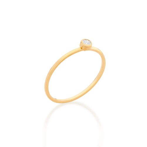 GOLD KID'S STUD RING IN WHITE