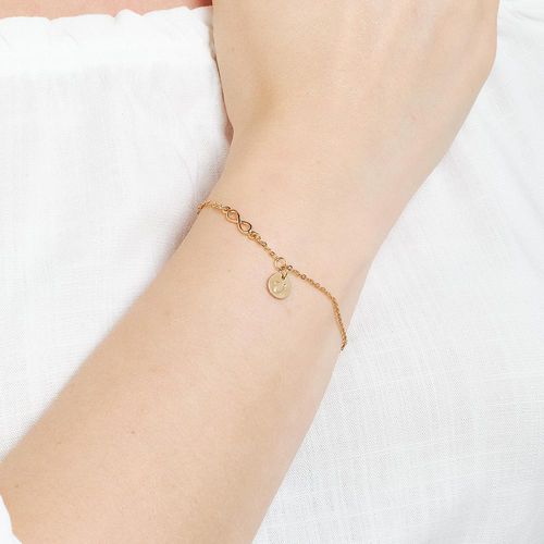 GOLD FOREVER BRACELET WITH LETTER-LETTER U