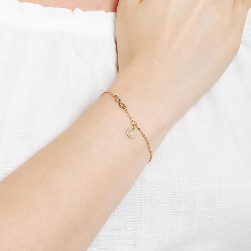 GOLD FOREVER BRACELET WITH LETTER-LETTER L