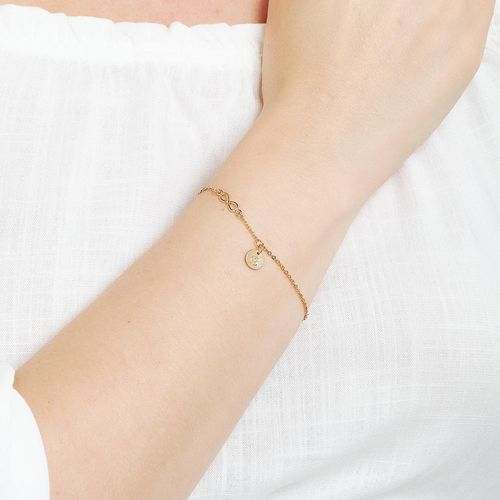 GOLD FOREVER BRACELET WITH LETTER-LETTER B