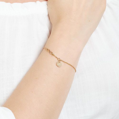 GOLD FOREVER BRACELET WITH LETTER-LETTER Q