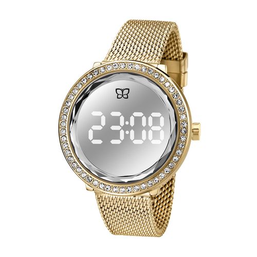 GOLD STUDDED DIGITAL WATCH