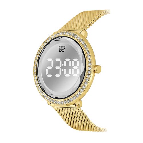 GOLD STUDDED DIGITAL WATCH