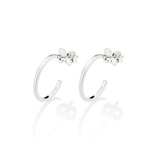 SILVER 925 ESSENTIAL SMALL SQUARE HOOP EARRINGS