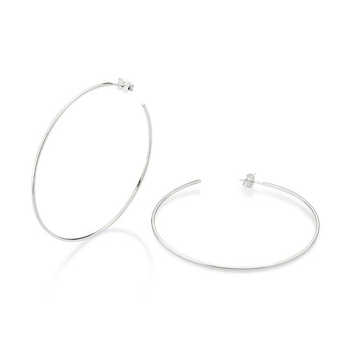 SILVER 925 ESSENTIAL X-LARGE SQUARE HOOP EARRINGS