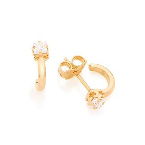 GOLD KID'S EARRING WITH ZIRCONIA