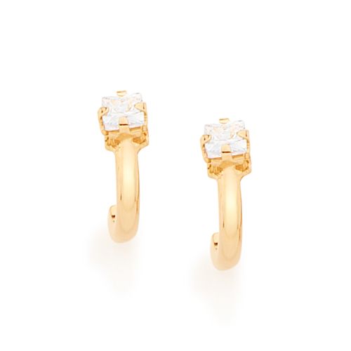 GOLD KID'S EARRING WITH ZIRCONIA