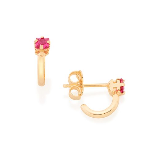 GOLD KID'S EARRING WITH ZIRCONIA