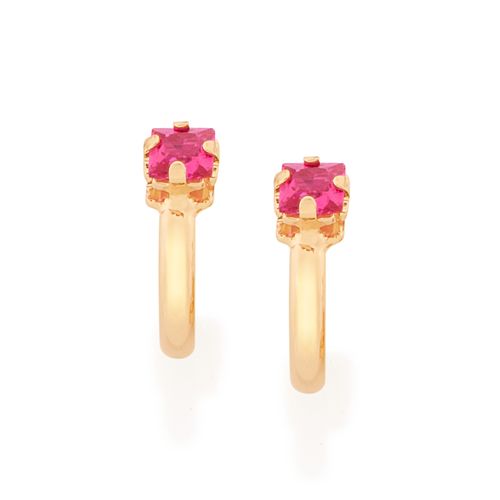 GOLD KID'S EARRING WITH ZIRCONIA